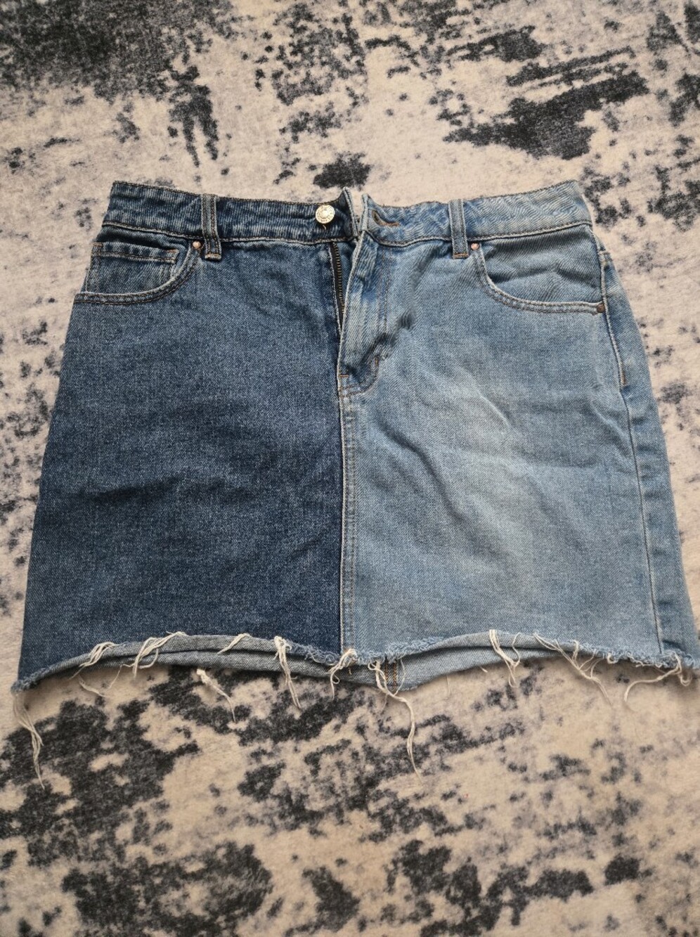 Classic Two-Tone Blue Denim Pacsun Skirt - Women